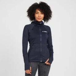 Adidas TERREX Women’s Tech Flooce Hooded Hiking Fleece Jacket