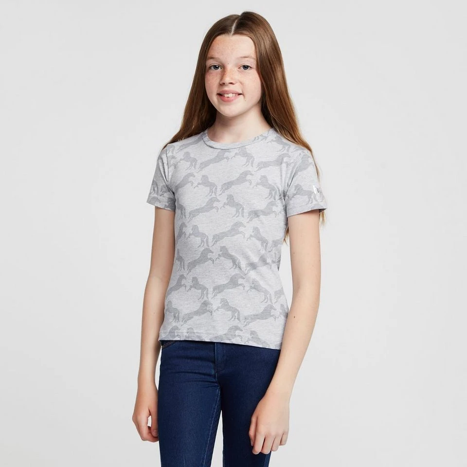 Childs Organic Micky Printed Cotton T-Shirt Ash Grey