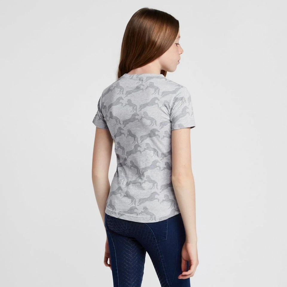Childs Organic Micky Printed Cotton T-Shirt Ash Grey - Image 2