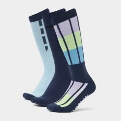Dublin 3 Pack Socks Blueberry Navy Horse Face