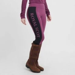 Women's Full Seat Riding Tights In Wine